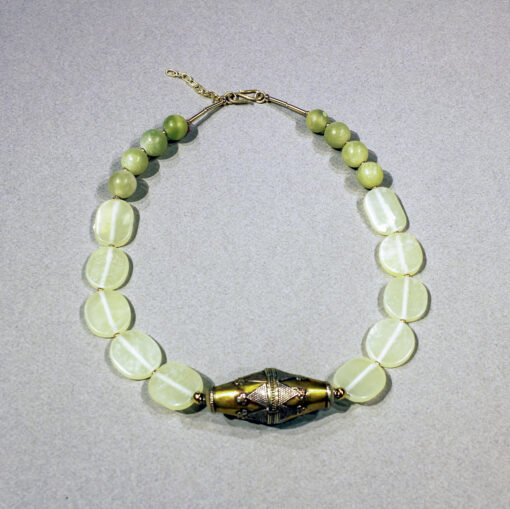 Necklace made of old jade from China