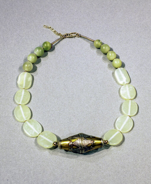 Necklace made of old jade from China