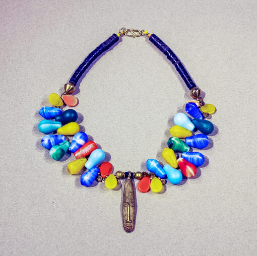 Czech drop pendant-Ethnic Necklace