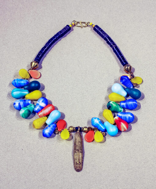 Czech drop pendant-Ethnic Necklace