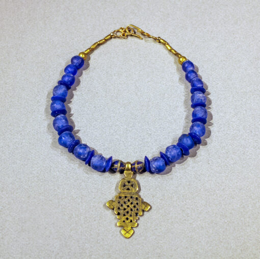 Collier verre et lapis lazuli-Collier Ethnique