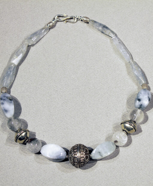 Necklace of old quartz-Ethnic Necklace